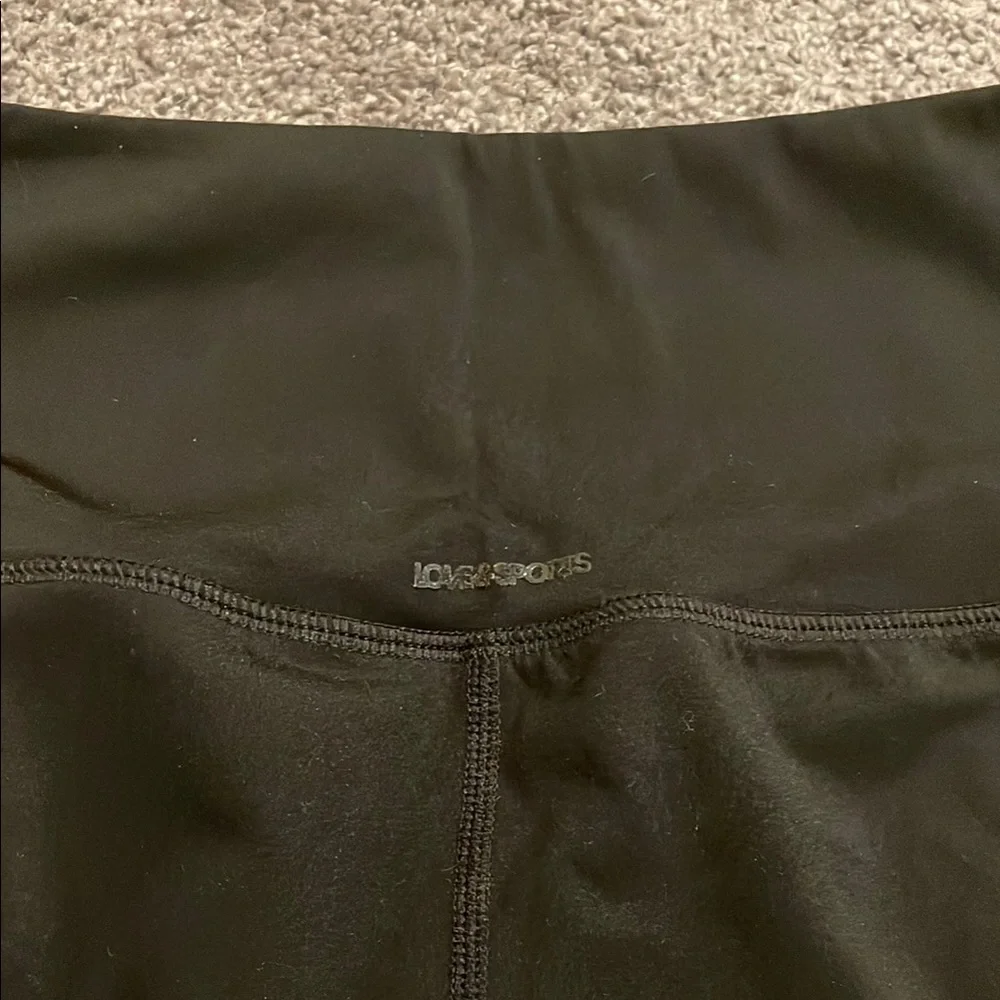 Love & Sports woman’s size large (12-14) Black High-Waisted Leggings - Picture 5 of 6